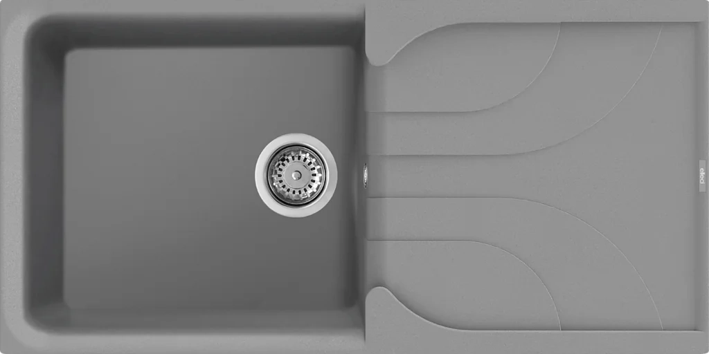 Lavello EGO 480 100X50 1 vasca + gocciolatoio CEMENTO 48
