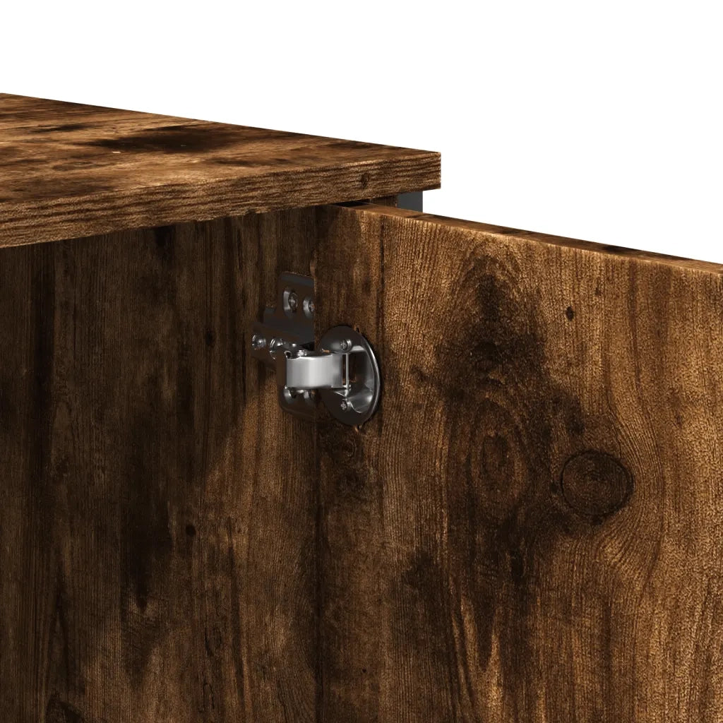 vidaXL Tavolo Consolle Rovere Fumo 100x35x74,5 cm in Truciolato