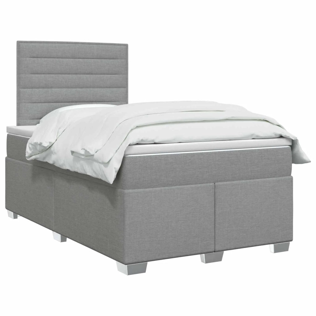 Letto box spring con materasso Grigio Chiaro 120 x 190 cm 3453353