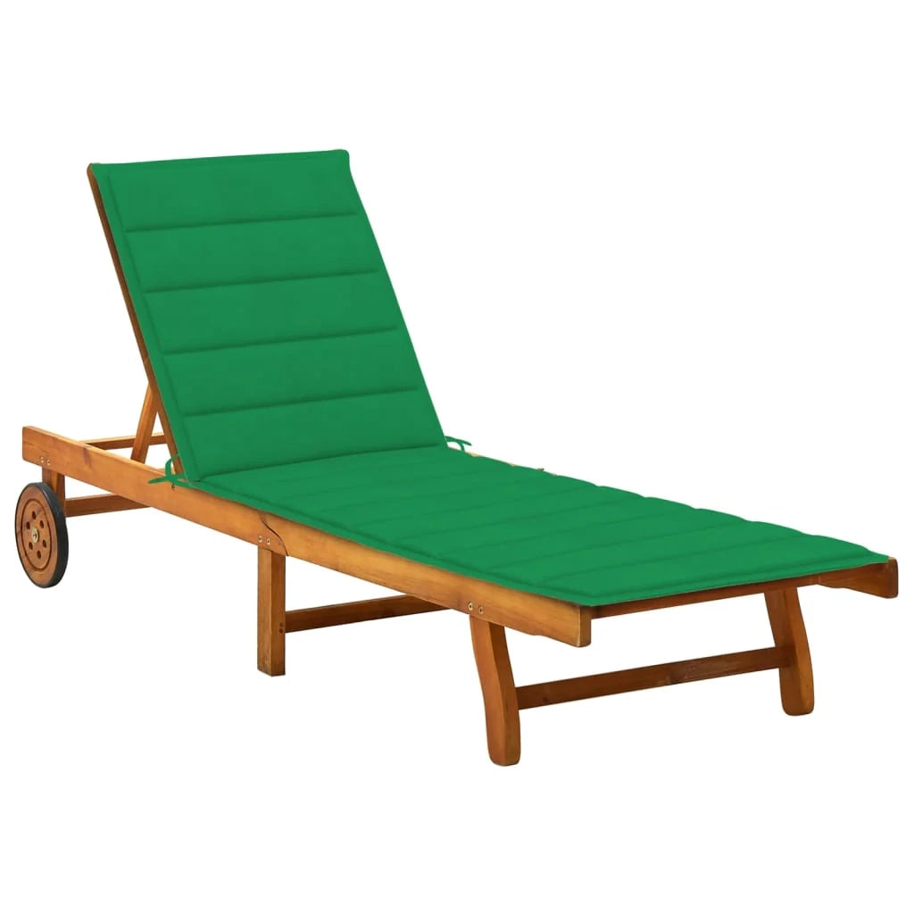 Lettino prendisole sedia a sdraio lettino prendisole letto da giardino mobili da esterno per patio con cuscino legno massello di acacia 02_0012353