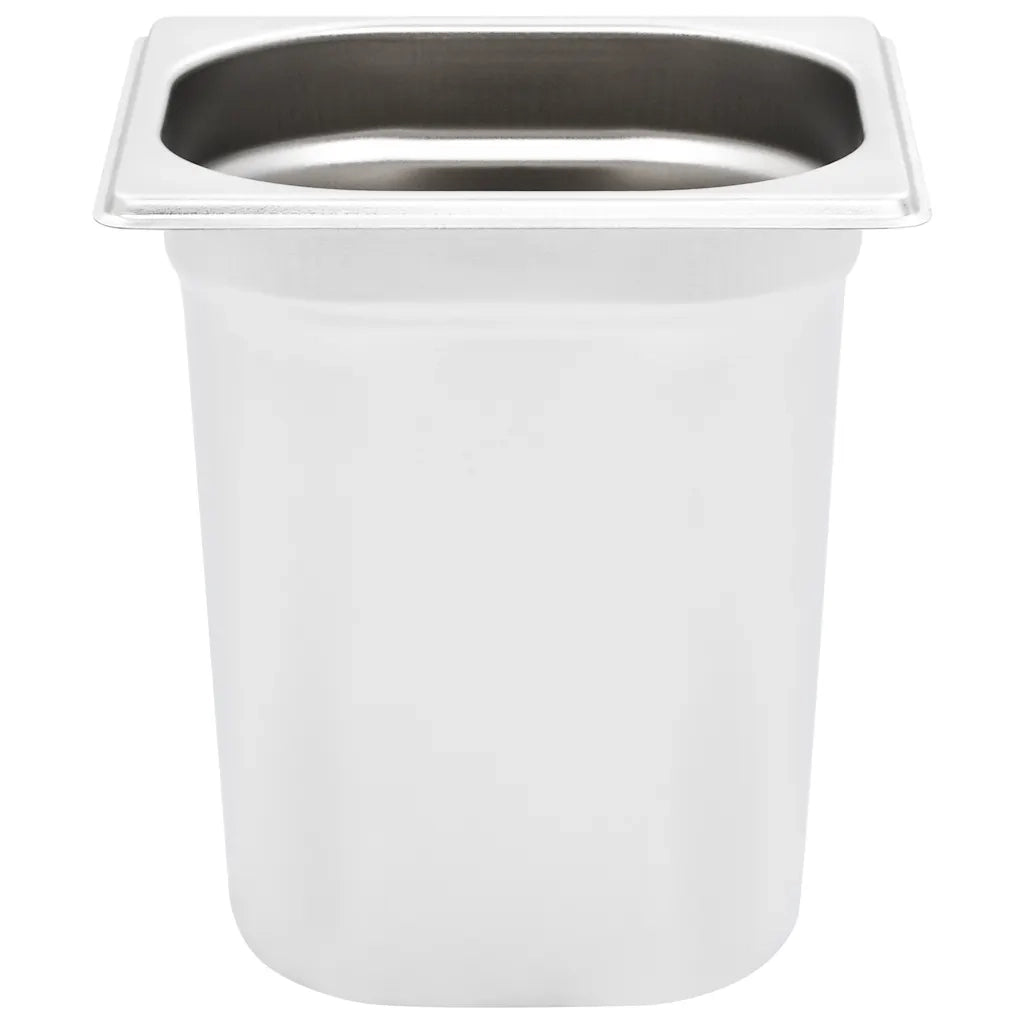 vidaXL Contenitori Gastronorm 8 pz GN 1/6 200 mm in Acciaio Inox