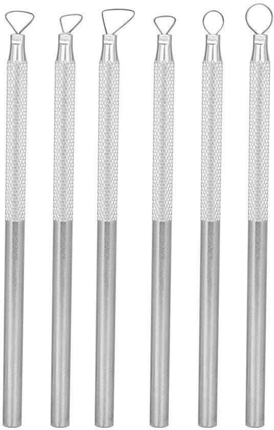 Kit di utensili per scultura 6 pezzi - Raschietto per scultura in alluminio - Strumenti per adulti - Kit di modellazione - Accessori per modellazione - Materiale duraturo