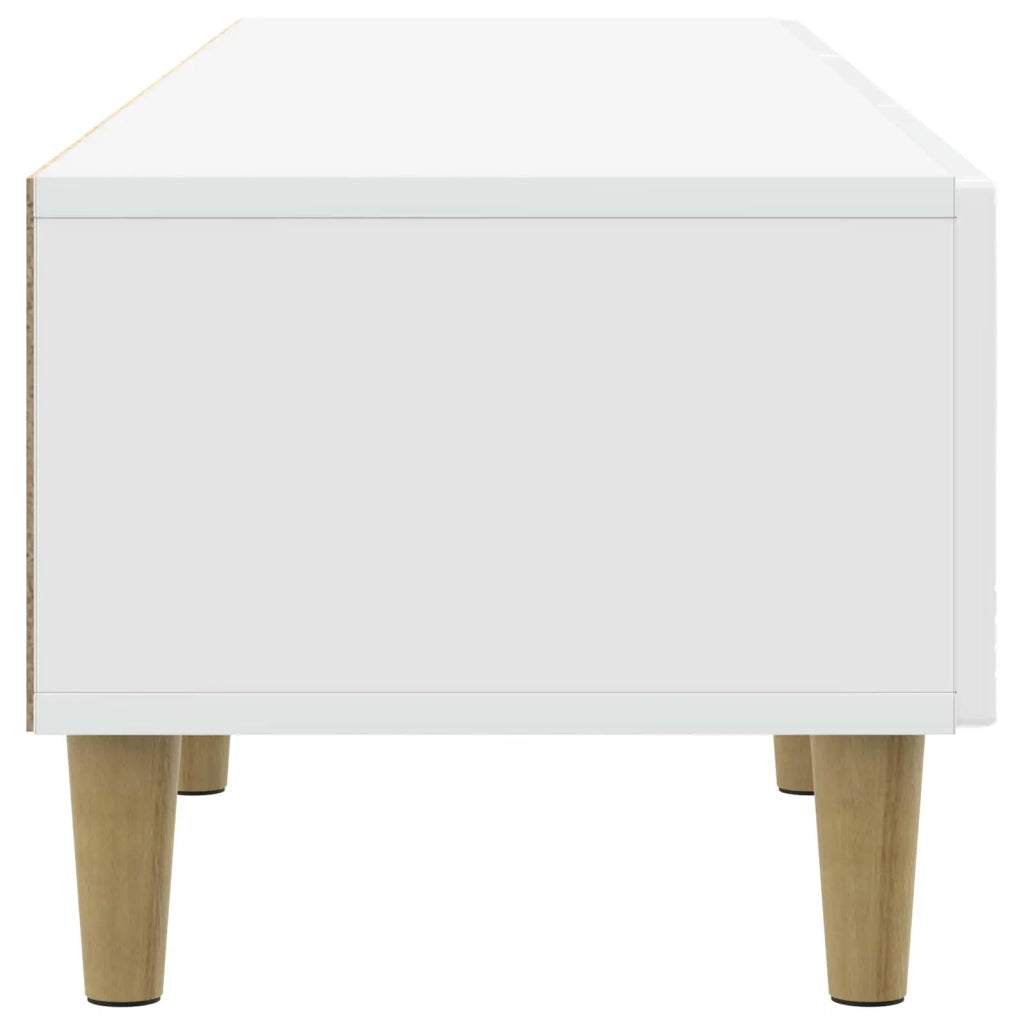 Mobile TV-Credenza per TV 147 x 34,5 x 30 cm Bianco Lucido Legno ingegnerizzato