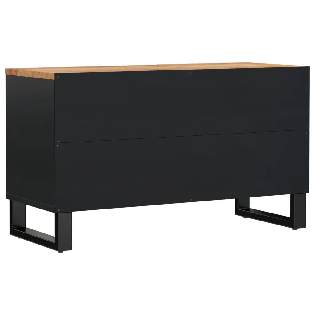Mobile TV-Mobile per TV-Credenza TV 80x33x46cm Legno Massello Acacia e Legno Multistrato
