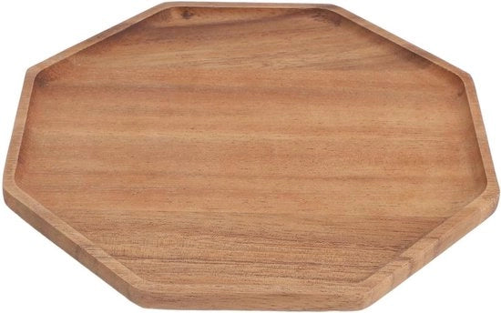 Dienblad in stile giapponesi in legno - Aspetto semplice per cibo verdure frutta tè - Tavolo da pranzo in legno (otto lobi circolari)