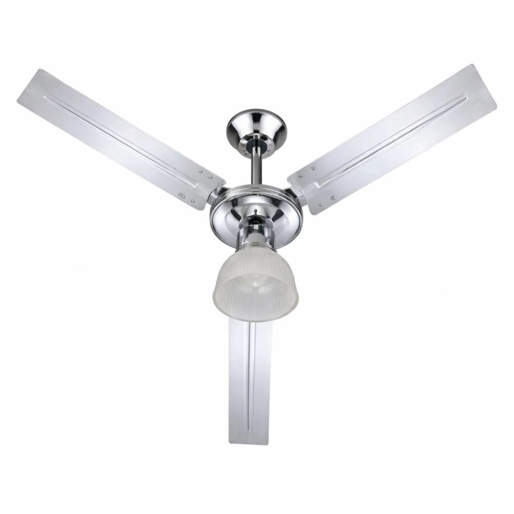 Ventilatore a soffitto zephir con telecomando e luce 3 pale 122 cm