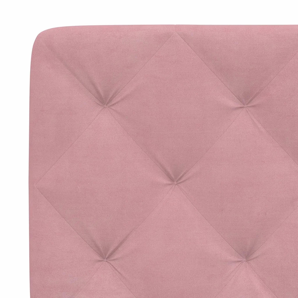 Giroletto con Testiera Rosa 80x200 cm in Velluto