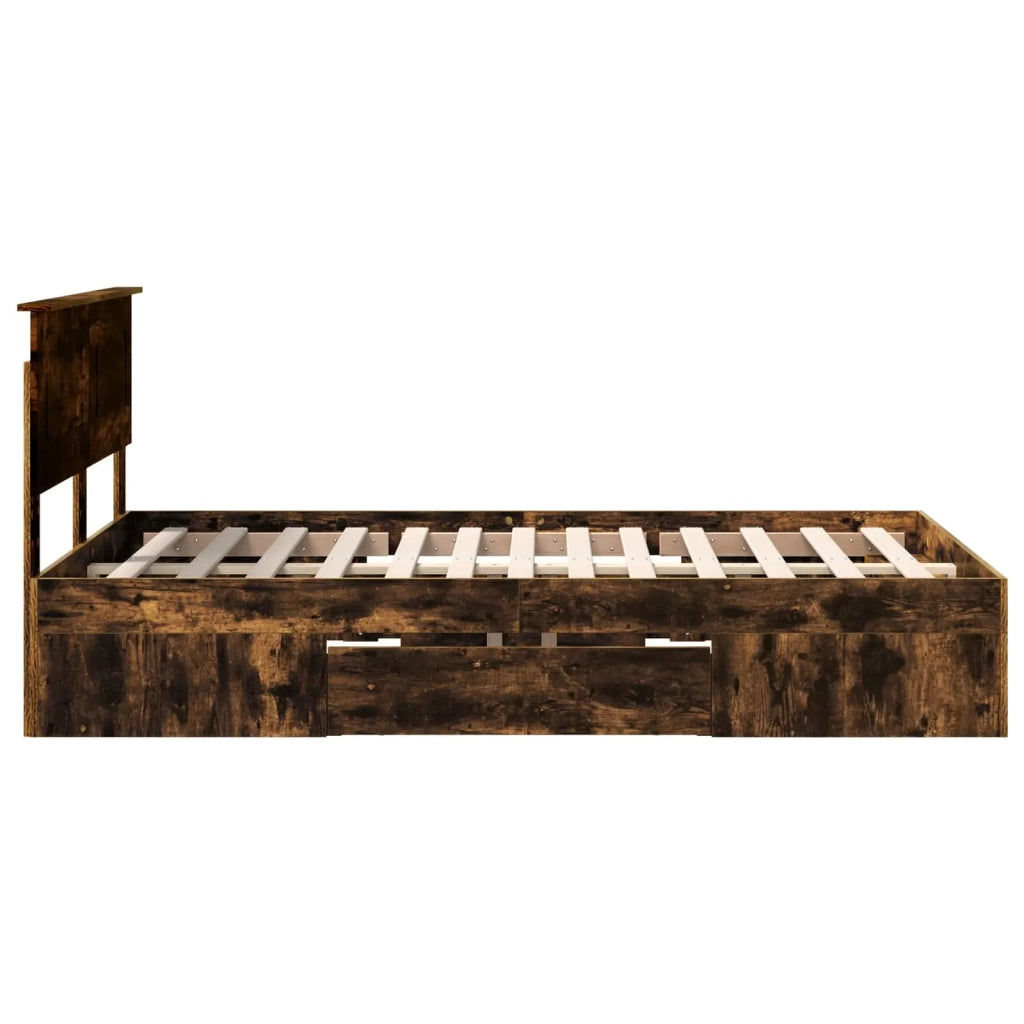 Struttura del letto Rovere fumé 120 x 200 cm Legno multistrato 3408778