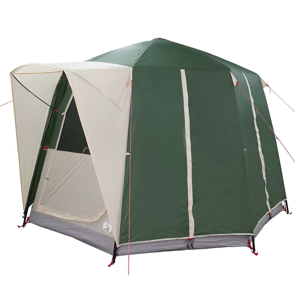 Tenda a cubo per 3 persone Verde e Bianco 320 x 320 x 203 cm 42004032