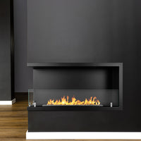 Camino a Bioetanolo da Incasso ad angolo 90x22,4x45 cm Sutri 90 SX Nero