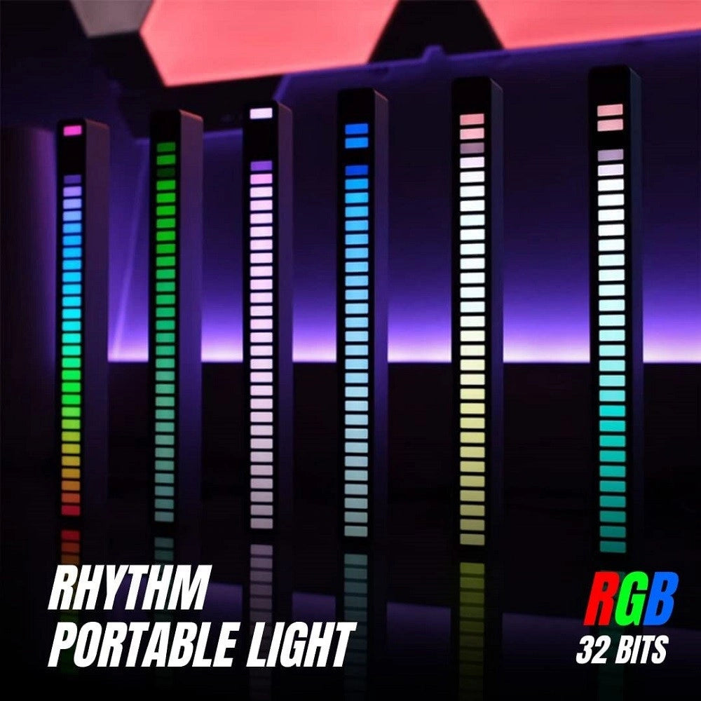 Trade Shop - Barra Luminosa Luci Led Rgb 32 Strisce Led Con 18 Colore Sala Giochi Pc Tv Auto -