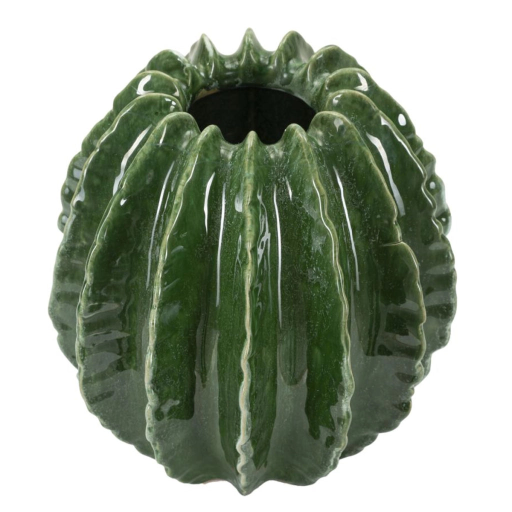 Vaso Decorativo VKH820, Verde, Ceramica, 23,5x23,5x24,5 cm