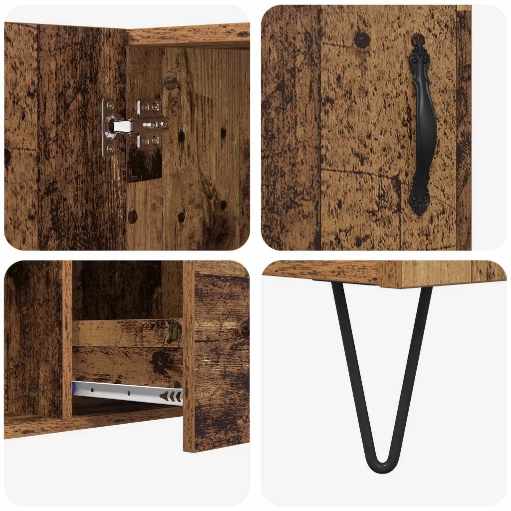 Credenza | Madia | Buffet da pranzo | Armadio da pranzo Legno vecchio 100 x 36 x 60 cm Legno multistrato