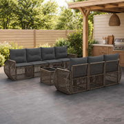 Set Divano da Giardino 8 pz Grigio polyrattan 3435356