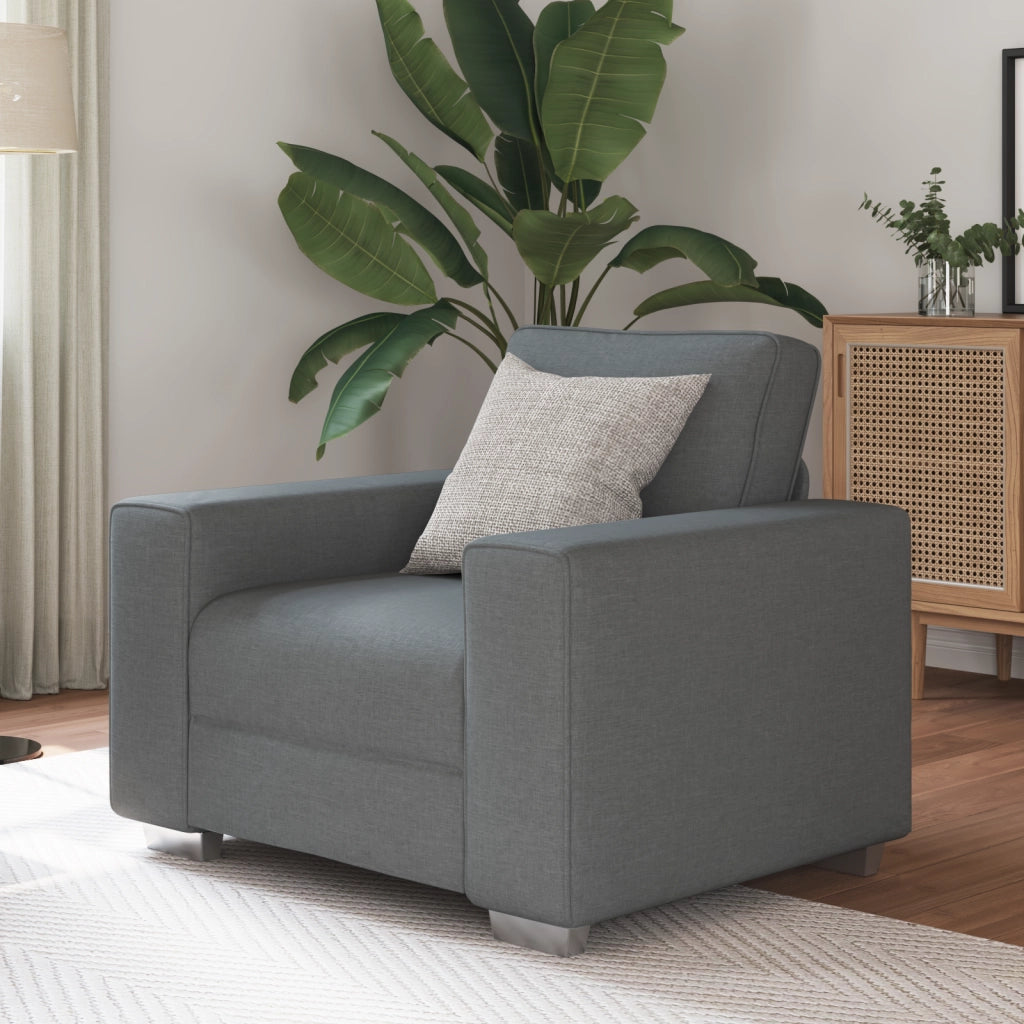 Poltrona  Grigio Scuro 59 cm in Tessuto