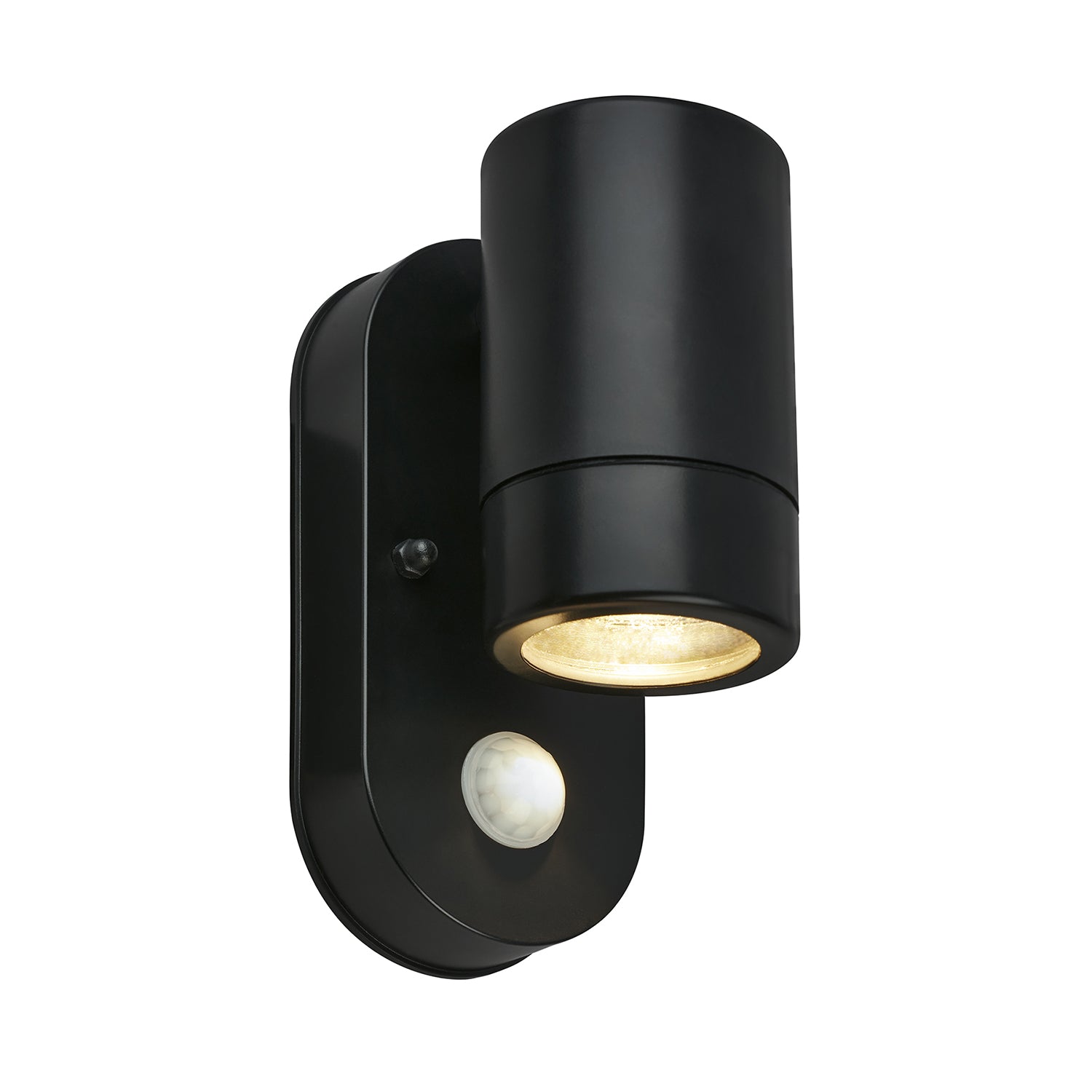 Applique Esterno Moderno Zid Sensor Plastica Nero 1 Luce Gu10