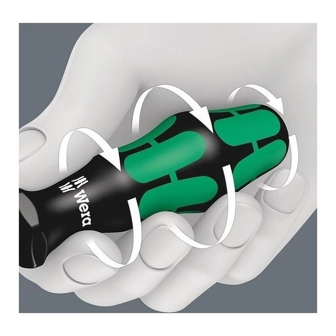 Wera 05105650001 Kraftform Set di cacciaviti 6 pezzi con impugnatura ergonomica e punte Lasertip Phillips e fessura colore Nero Verde