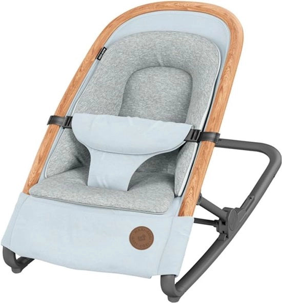 Sedia oscillante per bambini 2 in 1, seggiolino da viaggio leggero con riduzione dimensioni seduta, 0 - 9 kg, colore grigio scuro