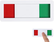 Indicatore di Presenza - Segnalazione di Presenza - Pannello di Segnalazione - Targa di Privacy - Risorso Rood/Giallo - 9,9 x 4,1 cm