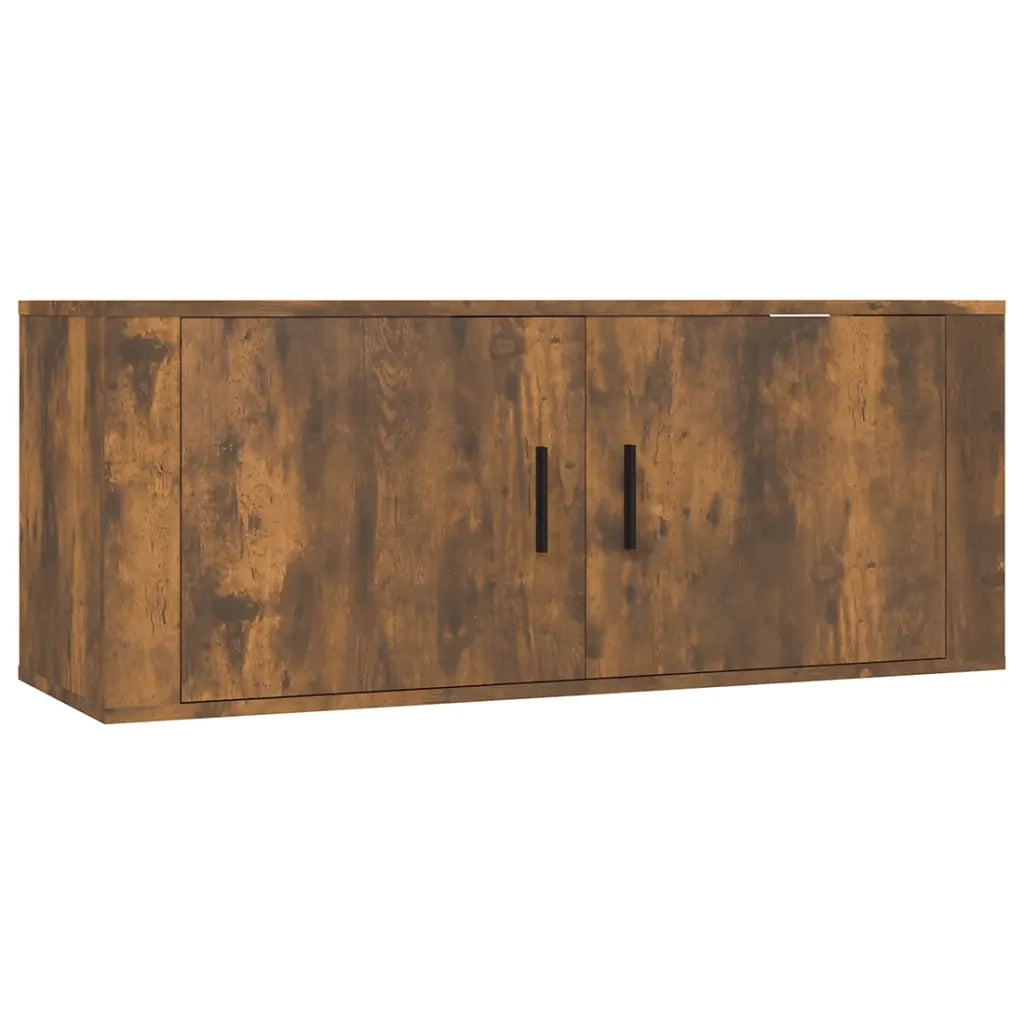 Mobile Porta TV a Parete rovere fumo 100x34,5x40 cm 816637