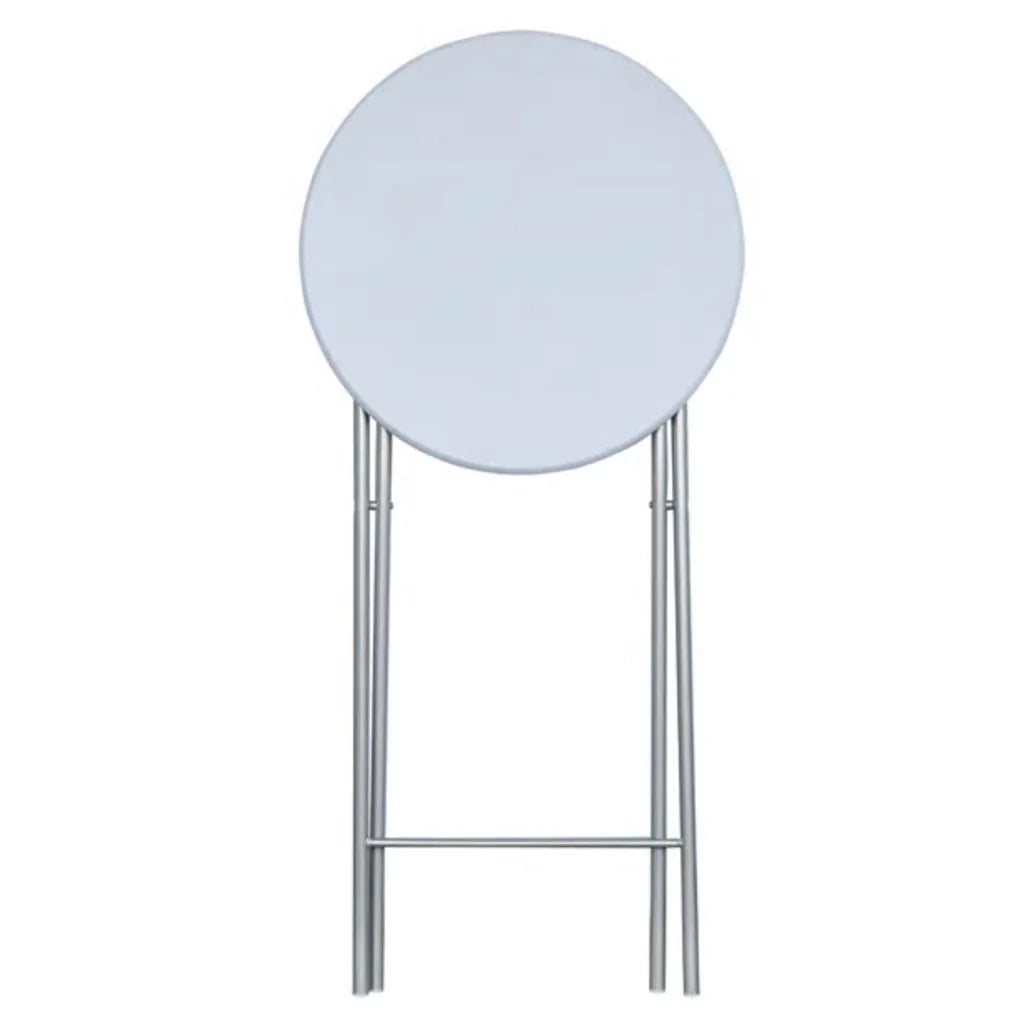 Tavolo alto da bar/bistrot 4 pezzi con piano in MDF bianco 0902034