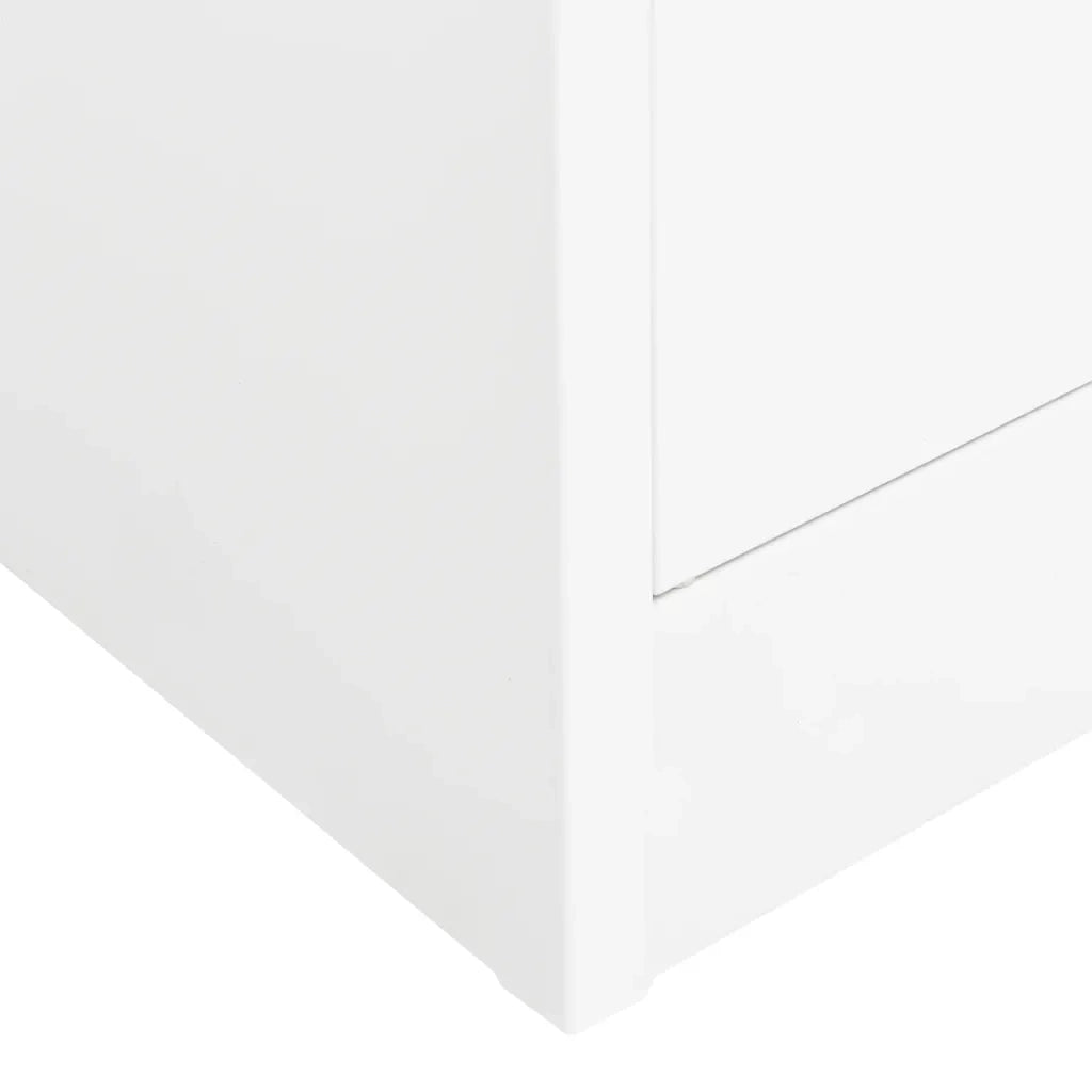 Armadio per Ufficio Bianco 90x40x180 cm in Acciaio 335946