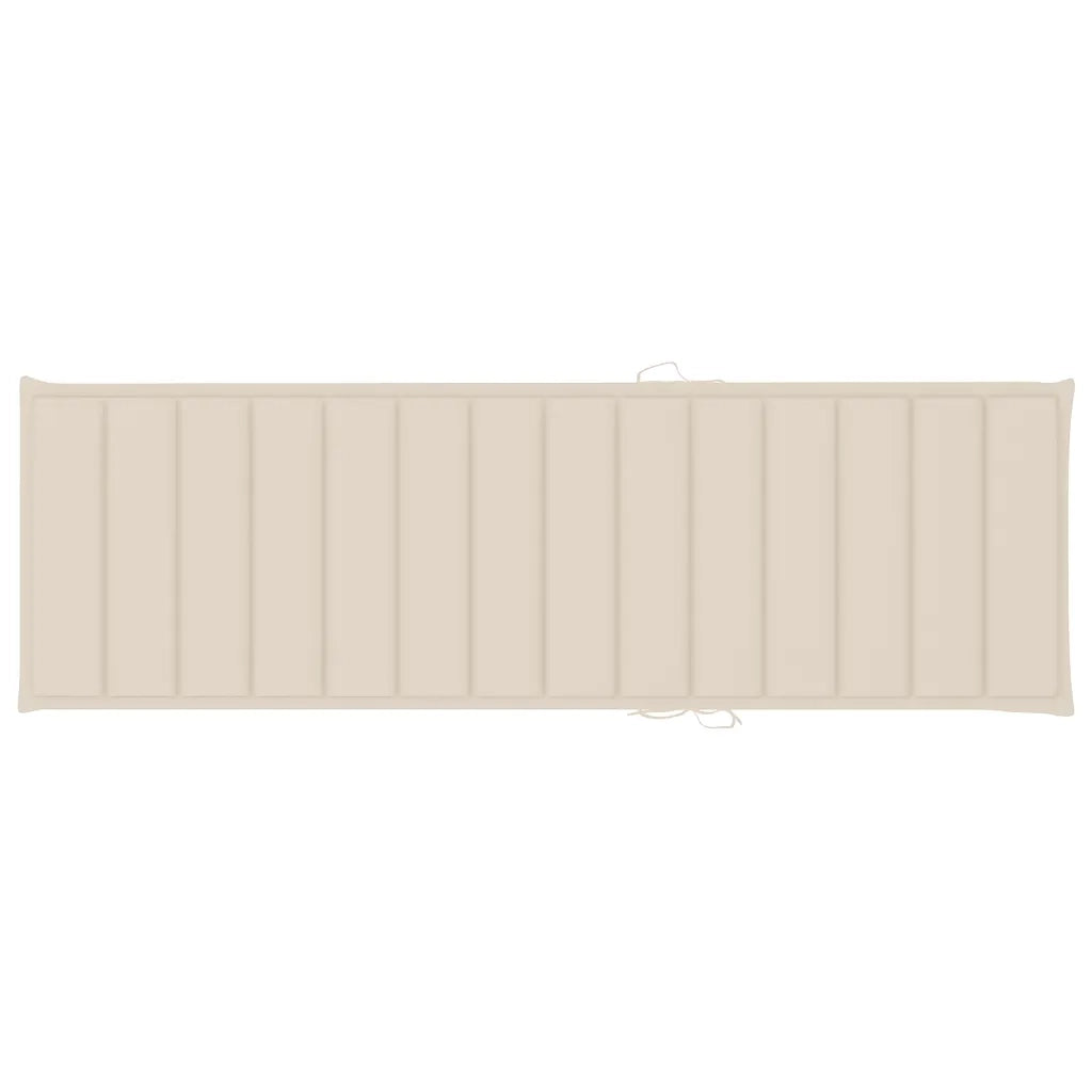 Lettino Prendisole da Giardino con Cuscino Massello di Acacia cod mxl 72116