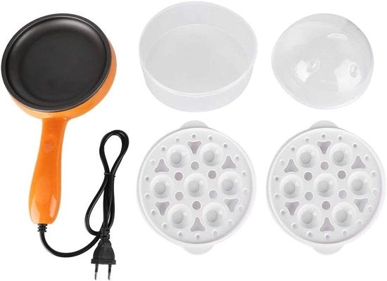 Piastra elettrica multifunzione per colazione - antiaderente - con raccoglitore per uova - 220V presa per apparecchi elettrici di tipo EU - padella per uova