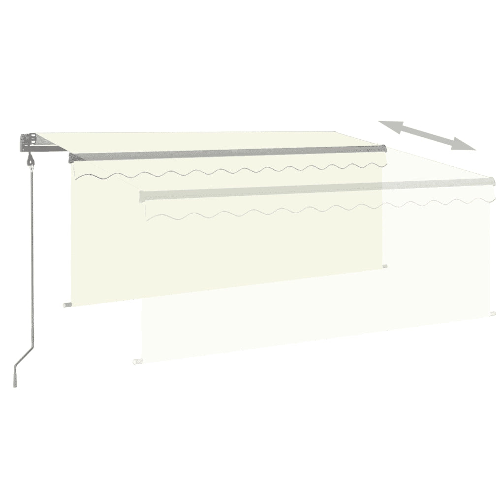 Tenda Sole Retrattile Automatica con Parasole 3,5x2,5 m Crema cod mxl 60733