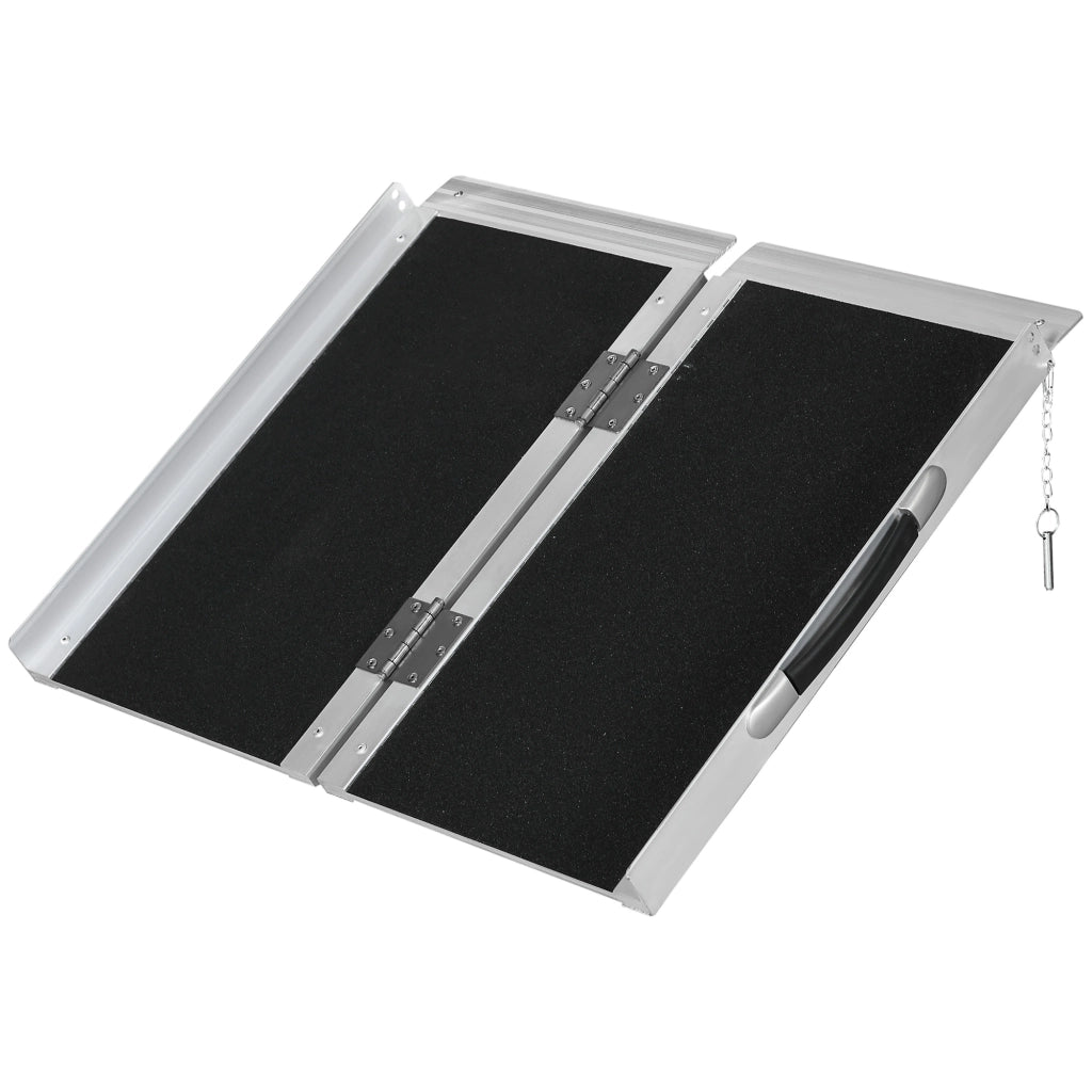 Rampa per Carico Carrozzina Antiscivolo Pieghevole ¨C Zephmum ¨C Nero