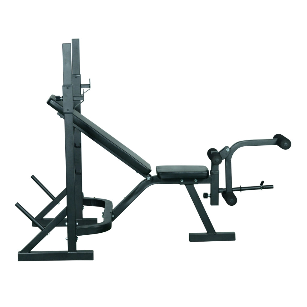 Banco per Pesistica e Fitness Multifunzione Regolabile in Altezza ¨C Minimal ¨C 175x98x130 cm Nero
