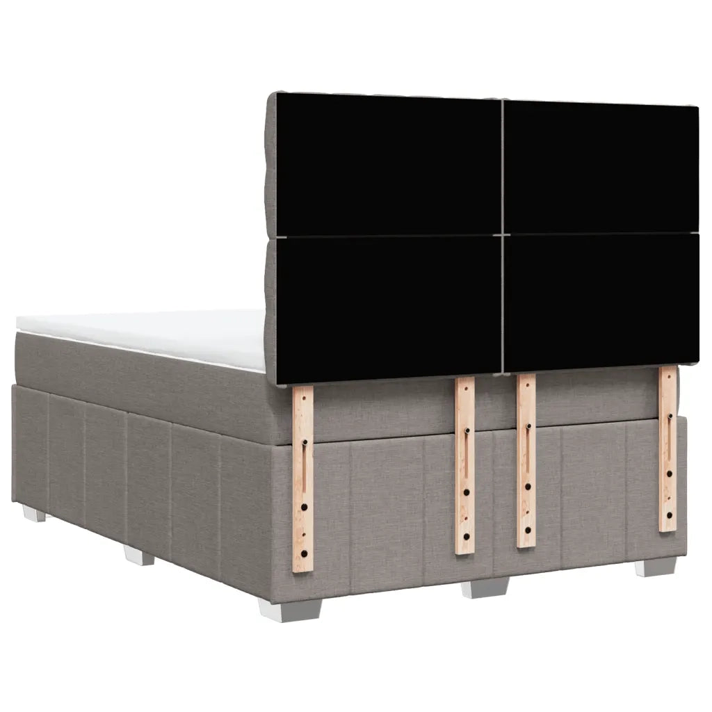Giroletto a Molle con Materasso Tortora 140x200 cm in Tessuto 3294002