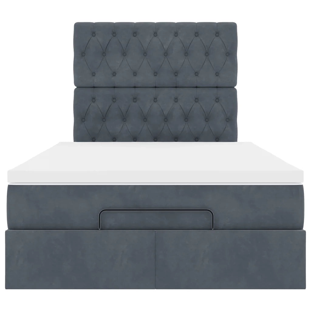 Struttura Letto Pouf con Materassi 80x200 cm Velluto 3313530