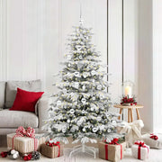 Albero di Natale Artificiale con Rami Pieghevoli Bianco 180 cm
