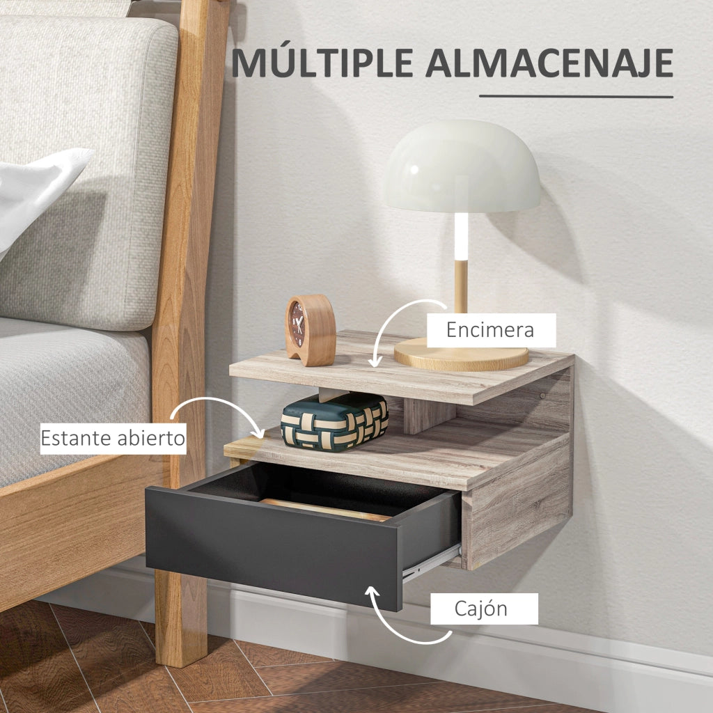 Comodino ¨C zephmum ¨C rovere nero 35x32x22,5 cm