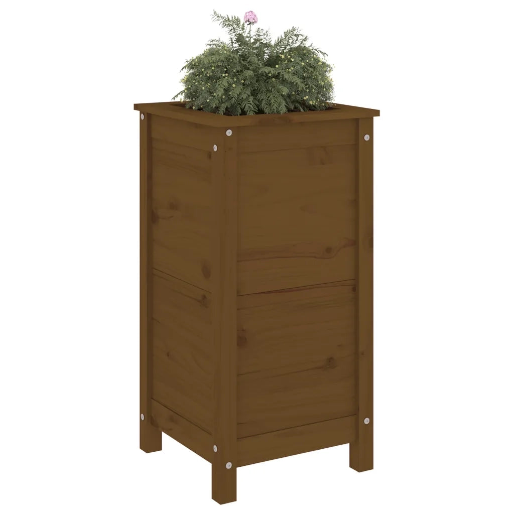 Fioriera da Giardino Ambra 40x40x78 cm Legno Massello di Pino 825278