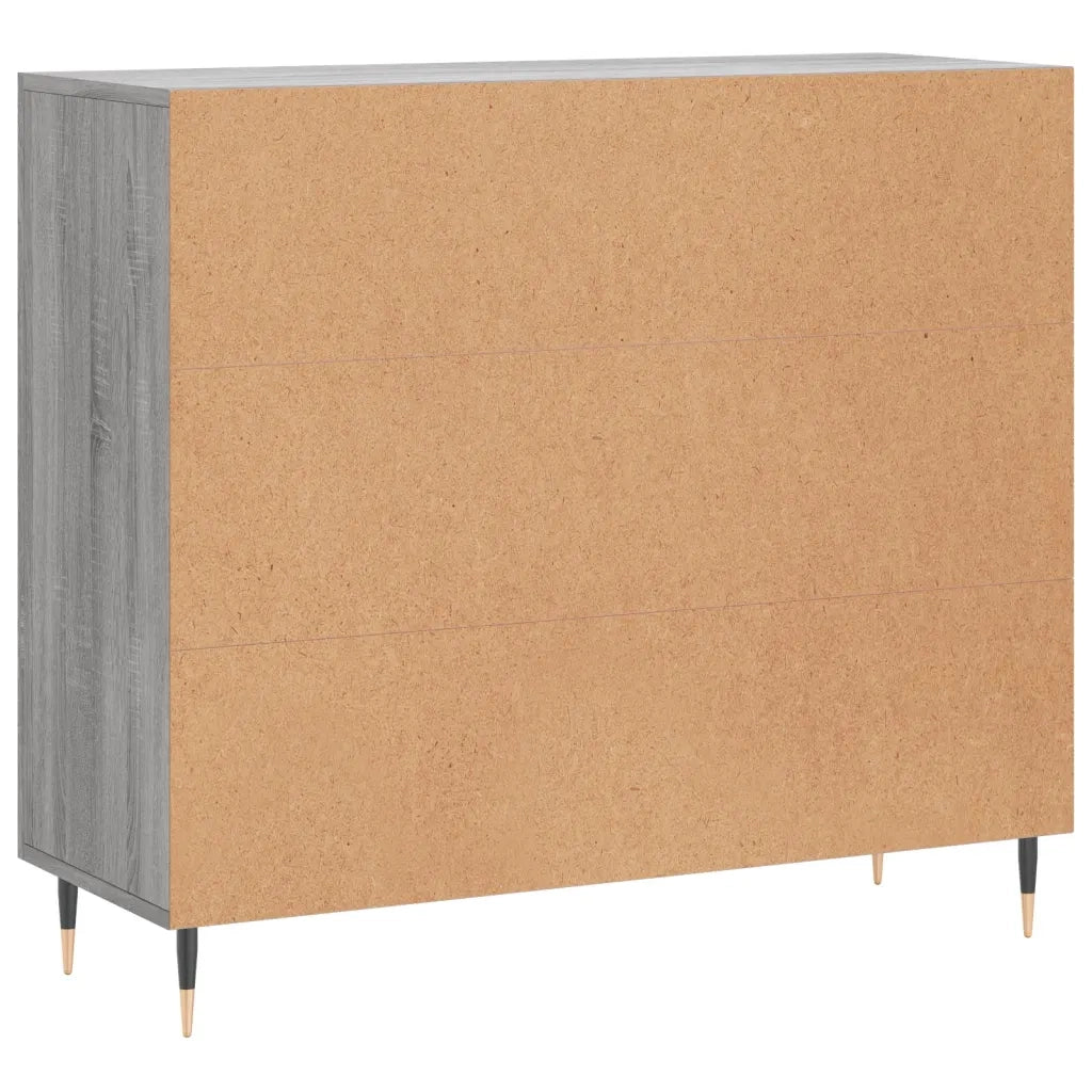 Credenza | Madia | Buffet da pranzo | Armadio da pranzo Grigio Sonoma 90x34x80 cm in Legno Multistrato