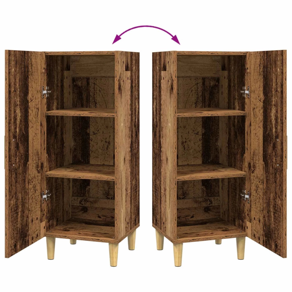 Credenza | Madia | Buffet da pranzo | Armadio da pranzo Legno vecchio 34,5 x 34 x 90 cm Legno multistrato