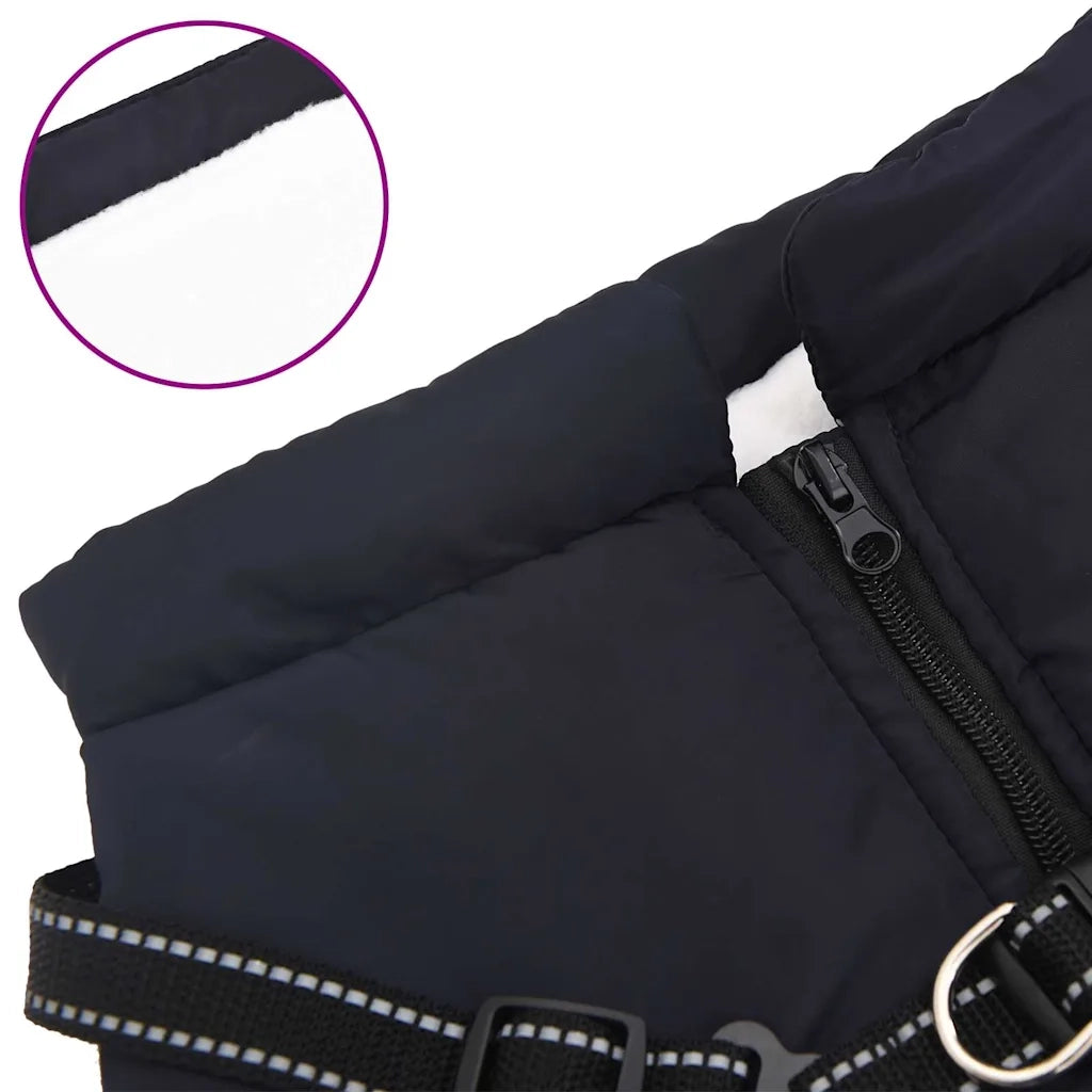 Cappotto Cani Imbracatura Impermeabile Riflettente Blu Navy L52 4019920
