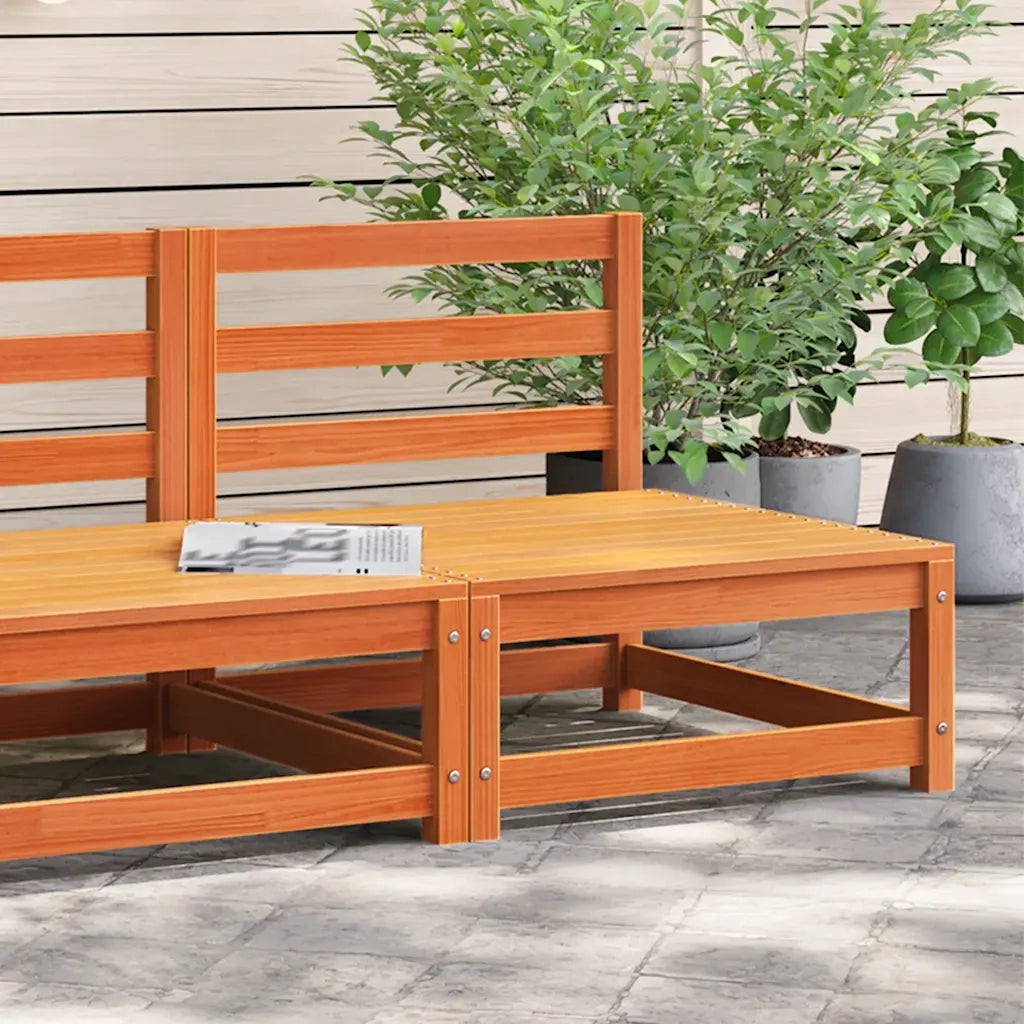 Divano Senza Braccioli da Giardino Marrone Cera 70x70x67cm Pinocod mxl 110781