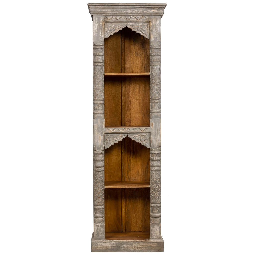 Scaffale in legno finitura artigianale 57x37x180h cm