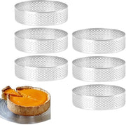 Anelli per torta - 6 pezzi - Ø 8 cm*2 cm*0.8 mm - Acciaio inossidabile - Forma per torta - Forma per dolci - Forma per mousse - Utili per la cottura di muffins, torte, biscotti