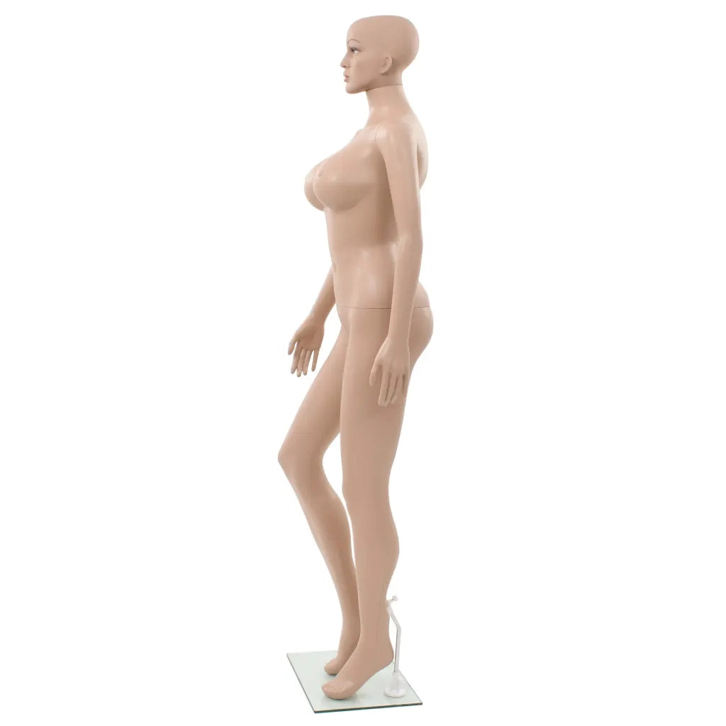 Manichino Donna con Base in Vetro 180 cm Beige CFW4951572