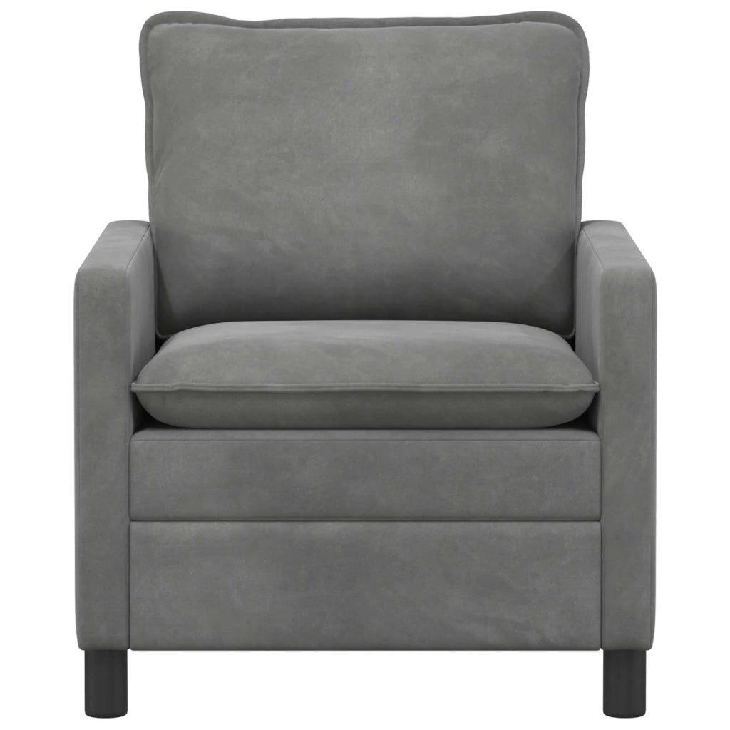 Divano Grigio Scuro 76 x 81 x 87,5 cm Velluto
