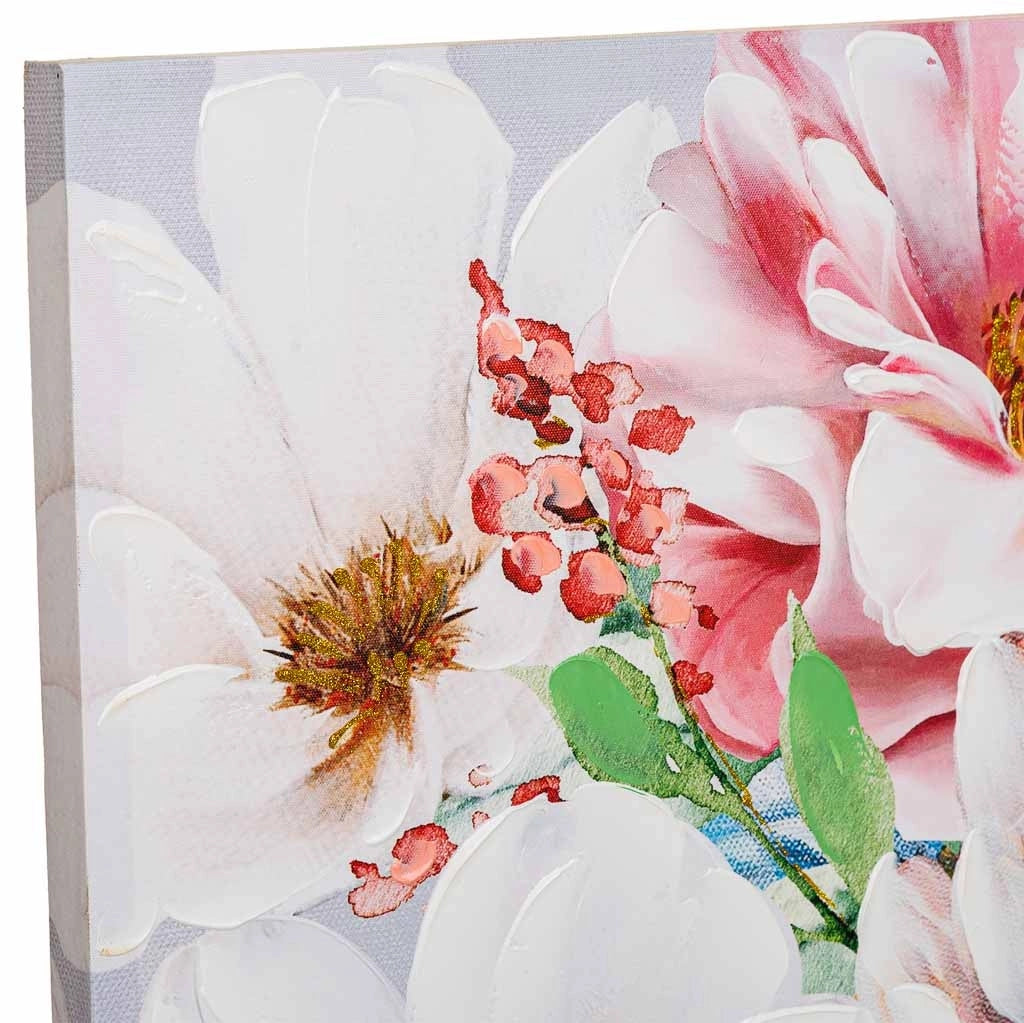 Quadro dipinto a mano con rilievo multicolore 80x80x3h cm