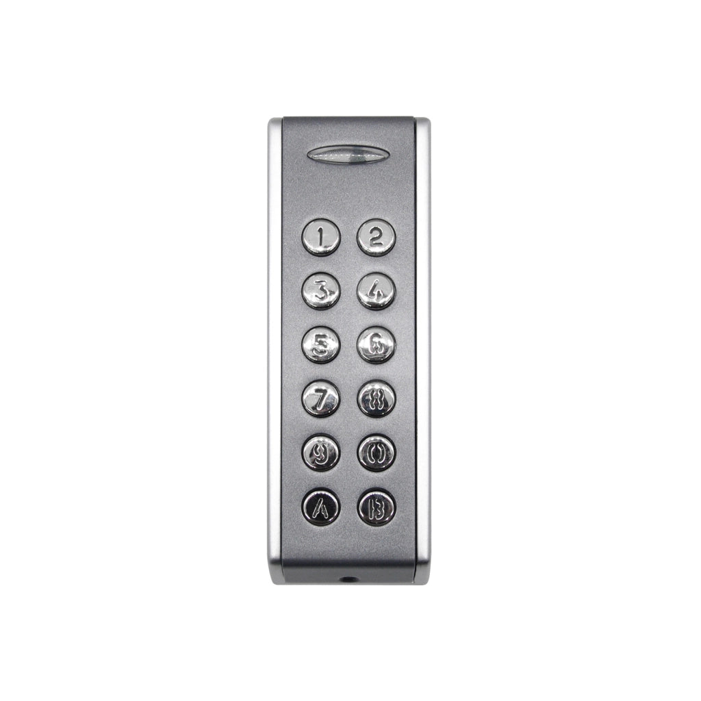 TASTIERA METALLICA LINEA GRIGIO/CROMATO STAND ALONE 1 RELÈ 12/24V VDS INOX-SA