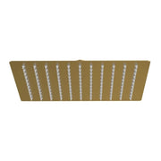 Soffione quadrato 25 x 25 cm oro opaco - serie Giove