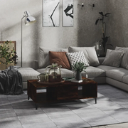 Tavolino da Salotto-Tavolino da soggiorno-Tavolo Rovere Fumo 103,5x60x35cm in Truciolato
