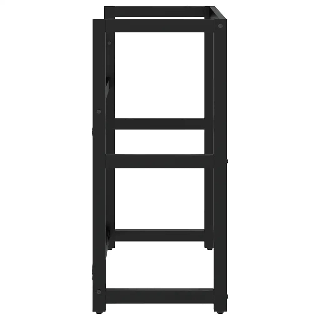 Struttura per Lavabo da Bagno-Supporti per Lavandino Nera 59x38x83 cm in Ferro