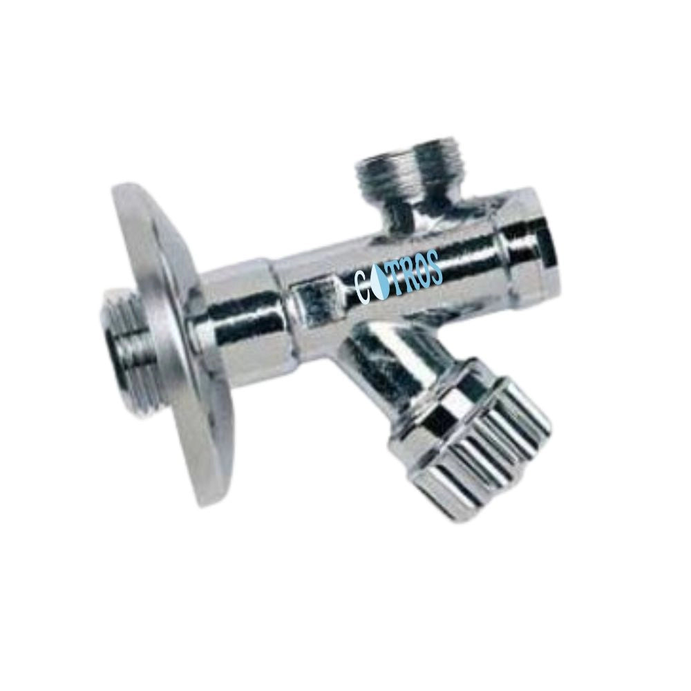 Rubinetto ottone cromato 1/2 filtro vitone senza snodo rosone sottolavabo *** (quantita) pezzi 6, confezione 1